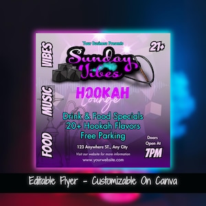 Hookah Lounge Social Media Flyer Template Hookah Bar Promotions Flyer Drink Specials Template Flyer Hookah Lounge Bar Marketing Flyer