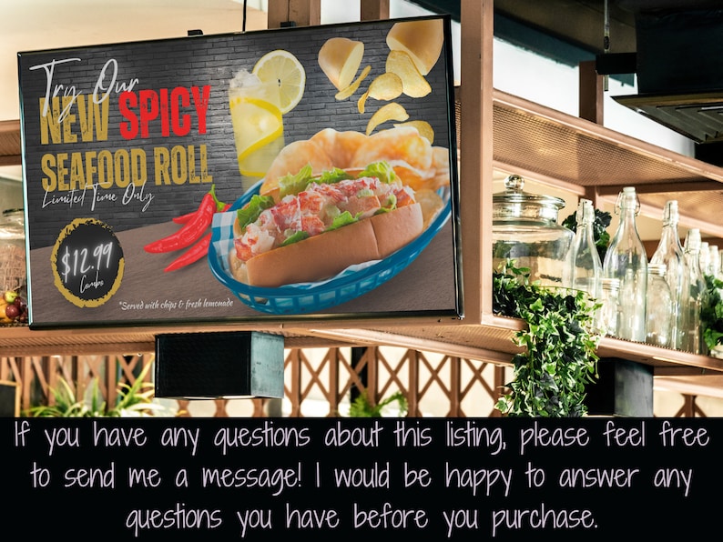 TV Menu Board Static Template Digital Menu Board Template Food Menu TV Menu Board Static Template Digital Menu Board Template Food Menu