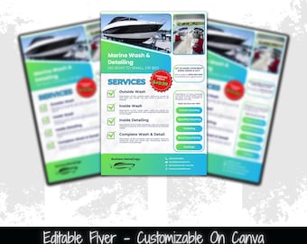 Boat Wash and Detailing Flyer Template (Printable)