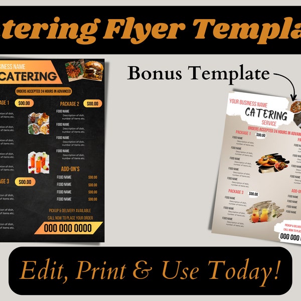 Catering menu template Editable menu for catering Printable catering event menu Customizable catering menu Restaurant catering template