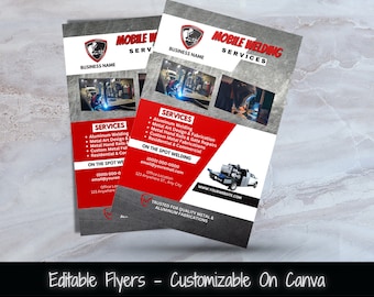 Mobile Welding Service Flyer Template (Printable, Canva)