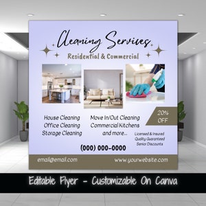 Cleaning Services Flyer For Social Media House Cleaning Office Cleaning Services Cleaning Service Business Flyer Template