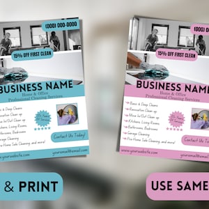 Reinigungsservice Flyer Vorlage Druckbare Reinigungsservice Flyer DIY Druckbare Business Werbeflyer Hausreinigung Vorlage Flyer DIY