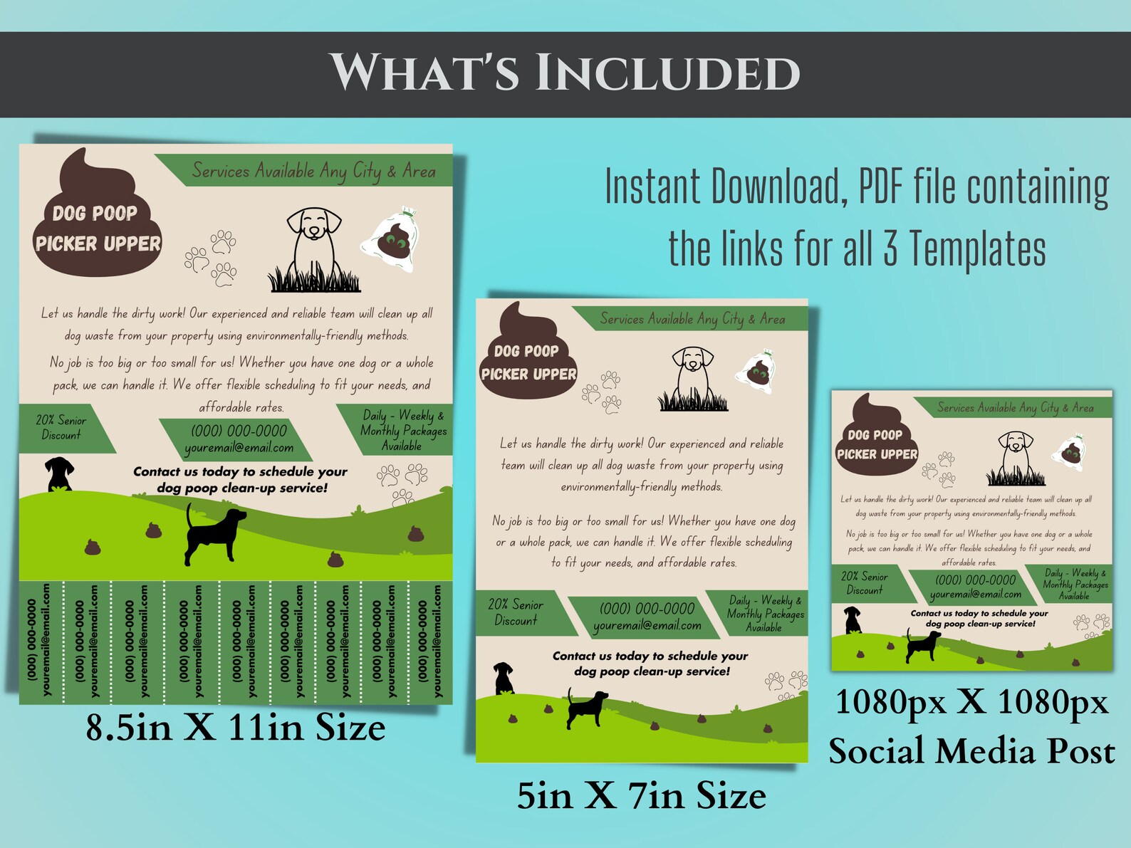 Dog Poop Cleaning Service Premade Dog Poop Scooping Flyer Etsy