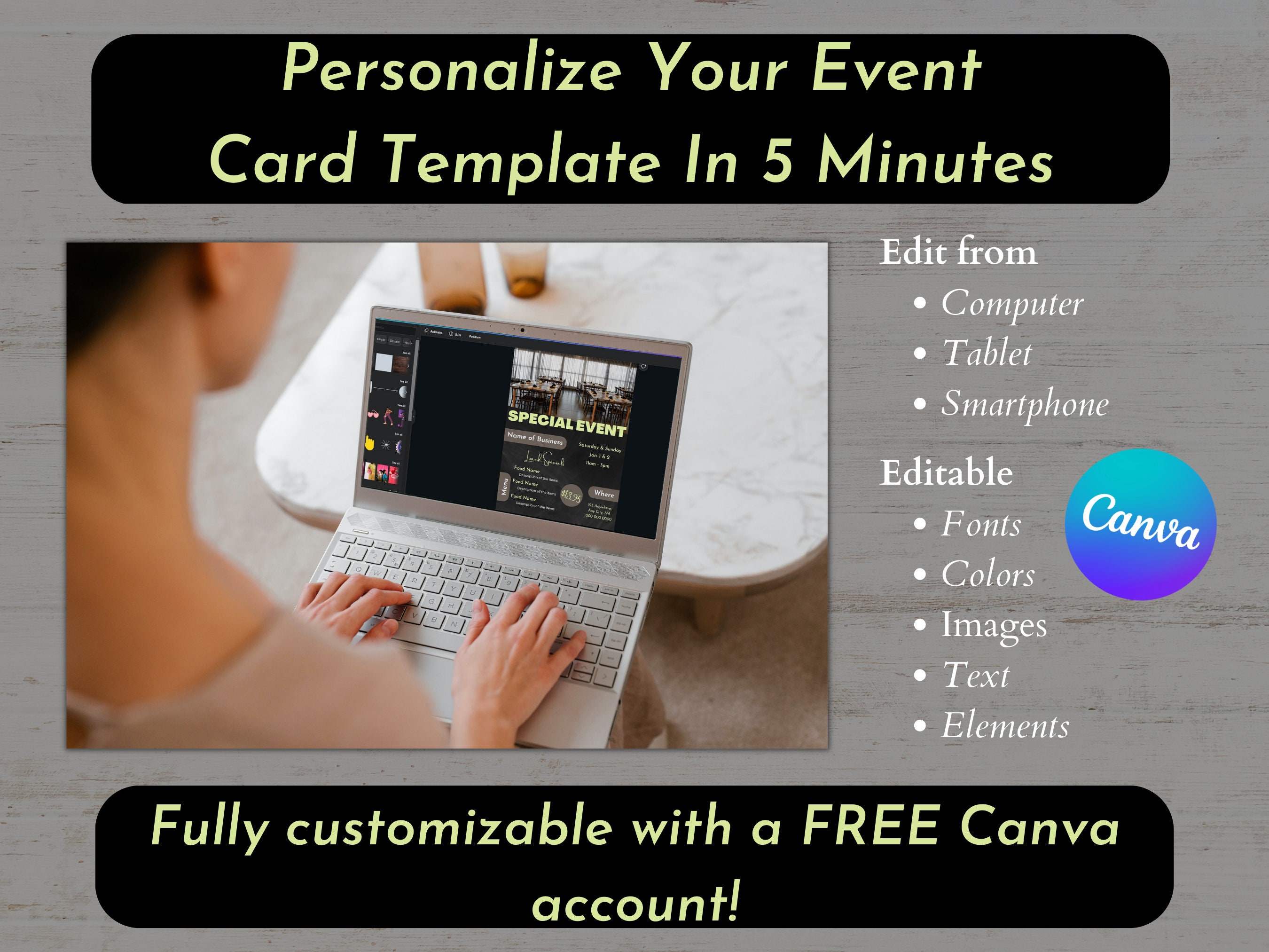 Printable Event Flyer Template Special Deal Promotional Flyer - Etsy