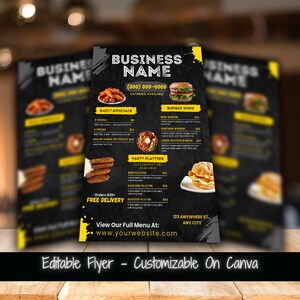 Plantilla de volante imprimible de marketing de alimentos Volante de venta de alimentos Volante imprimible de ofertas de alimentos Plantilla de volante de promoción de restaurante