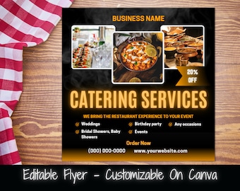 Catering Service Social Media Flyer Restaurant Cater Service Flyer Template Catering Business Flyer Event Flyer Marketing Template Food Sale