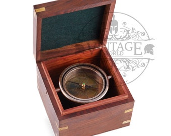 Stanley London 70mm Gimballed Box Compass | Functional Compass| Anniversary Gifts