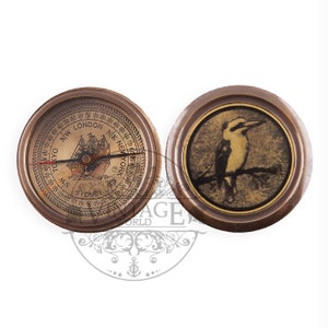 Australian Kookaburra 60mm Compass | Functional Compass| Anniversary Gifts | Working Compass