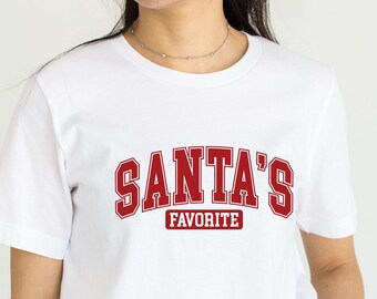Santa's Favorite T-Shirt: Personalized Christmas Costume Shirt