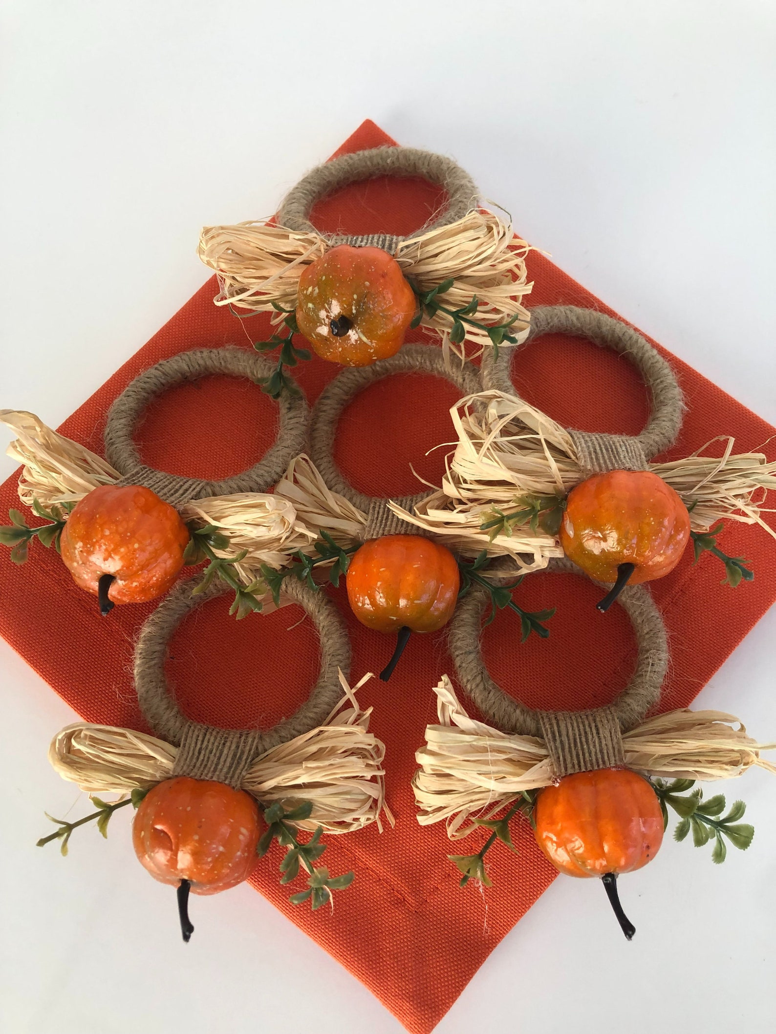 Pumpkin Fall Napkin Rings for Your Dinning Table Thanksgiving - Etsy