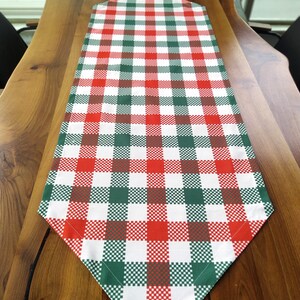 Christmas Table Runner, Red Table Runner, Holiday Table Runner, Stain Resistant Fabric
