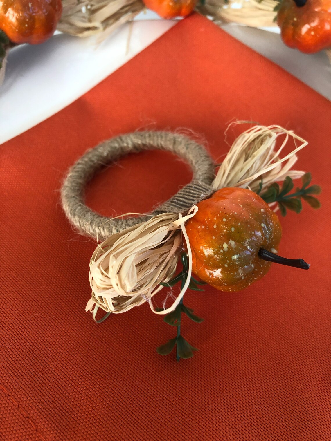 Pumpkin Fall Napkin Rings for Your Dinning Table Thanksgiving Etsy