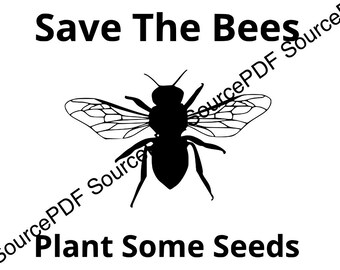 Save The Bees Planta Algunas Semillas SVG Cricut