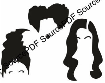 Sanderson Sisters Silhouette SVG Cricut