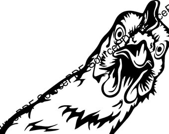 Rooster Peaking SVG Cricut