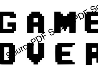 Game Over Pixel Estilo Retro SVG
