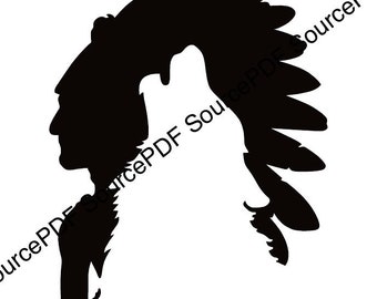 Esquema del lobo indio SVG Cricut