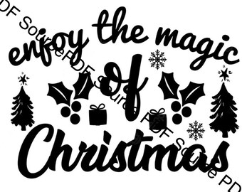 Disfruta de la magia de la Navidad SVG cricut