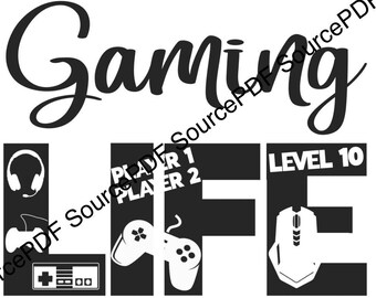 Vida de juego SVG Cricut