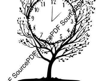 Árvore do Relógio SVG Cricut