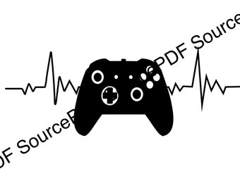 Gamer Gaming Controller Heartbeat SVG Cricut