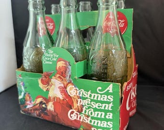 Vintage 1989 Coca-Cola Santa Christmas Holiday Commemorative Six-Pack