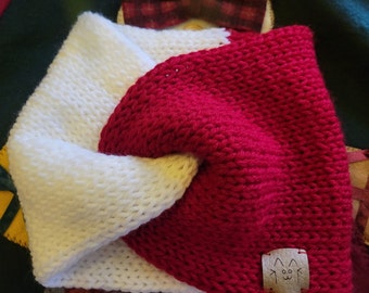Twist Headband, red headband, knit headband, winter headband, winter hat