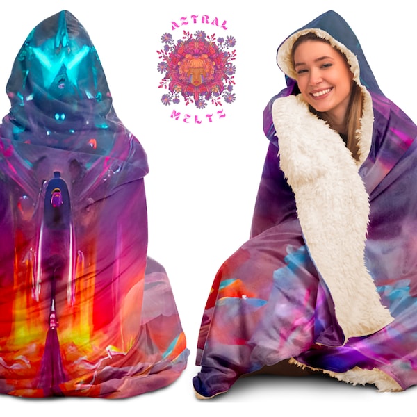 Print PatternTrippy Hooded Blanket