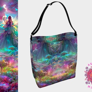 Sac fourre-tout Fantastique, Sac fourre-tout psychédélique, Sac fourre-tout imprimé, Sac de fée, Sac à bandoulière Boho, Sac à main hippie, Sac de festival, Sac pour ordinateur portable, Sac de plage