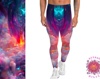 Mens Rave pants, Mens Leggings, Galaxy Leggings for Men, Mens tights, Mens Workout Leggings, Psychedelic pants, Mens yoga pants,Mens joggers