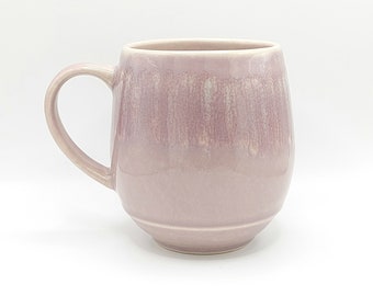 Artisanal Coffee Tea Mug Cup Fire Glazed Pink Tones 16 Oz Ceramic, Handcrafted Mug, Farmhouse Style by Tabletops Unlimited