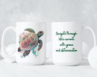 Tazza Personalizzata Con Motivo Tartaruga – Ceramica Verde, Personalizzabile Con Nome E Messaggio, Regalo Unico Per Compleanni E Natale - 4