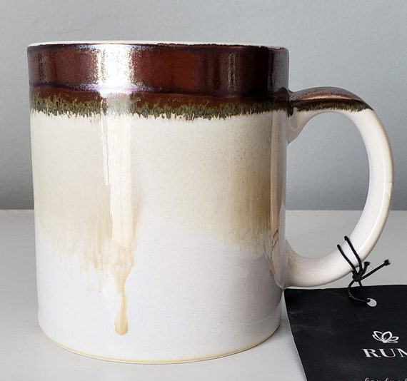 Potters Corner Coffee Mug Cup Ceramic Fire Glazed Beige Luster Etsy