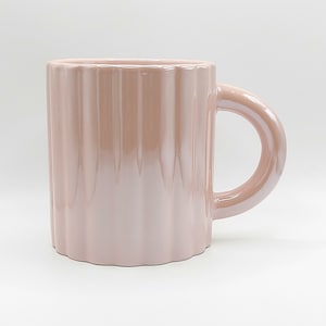 Iridescent Pink Coffee Tea Mug Cup 16 Oz Ceramic Fire Glazed Mug, Girlie Pink Cup, Gift for her By Sunday Morning Ceramics