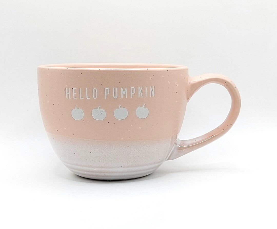 HELLO PUMPKIN Gradient Pink Coffee Tea Mug Cup 16 Oz Ceramic, Pumpkin ...