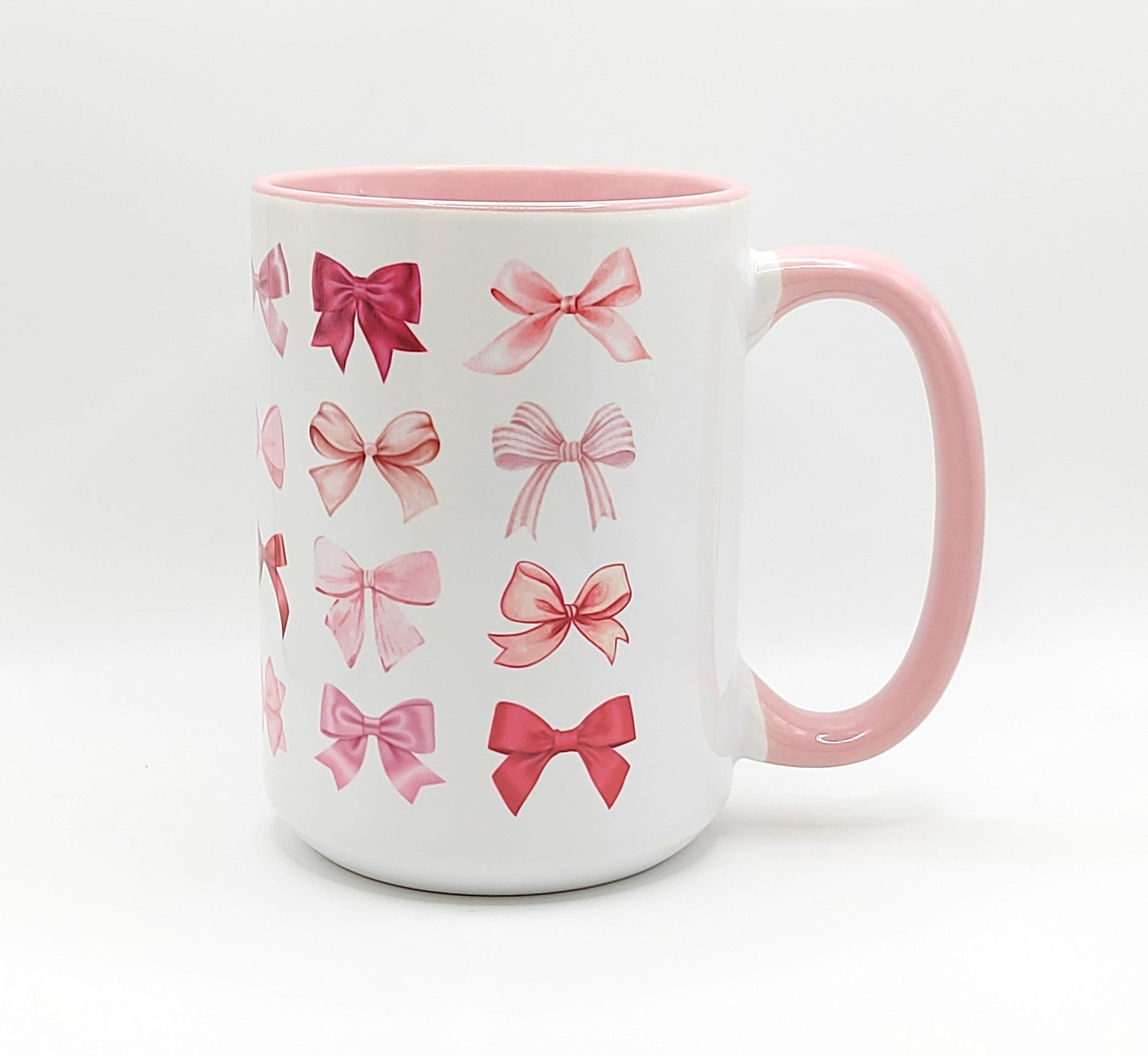 Lysenn - Tazza da caffè in vetro rosa con coperchio, motivo a strisce verticali di alta qualità, per latte, tè, cioccolato, succo di frutta, acqua, senza piombo, coperchio in bambù, 354,4 g
