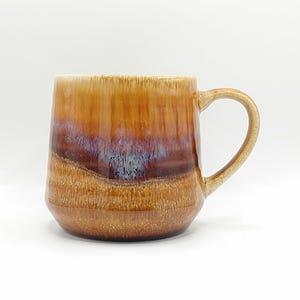 Wavy Artisanal Rustic Brown Coffee Mug 14 Oz Ceramic, Modern Farmhouse Style Drinkware by Dwell Studio