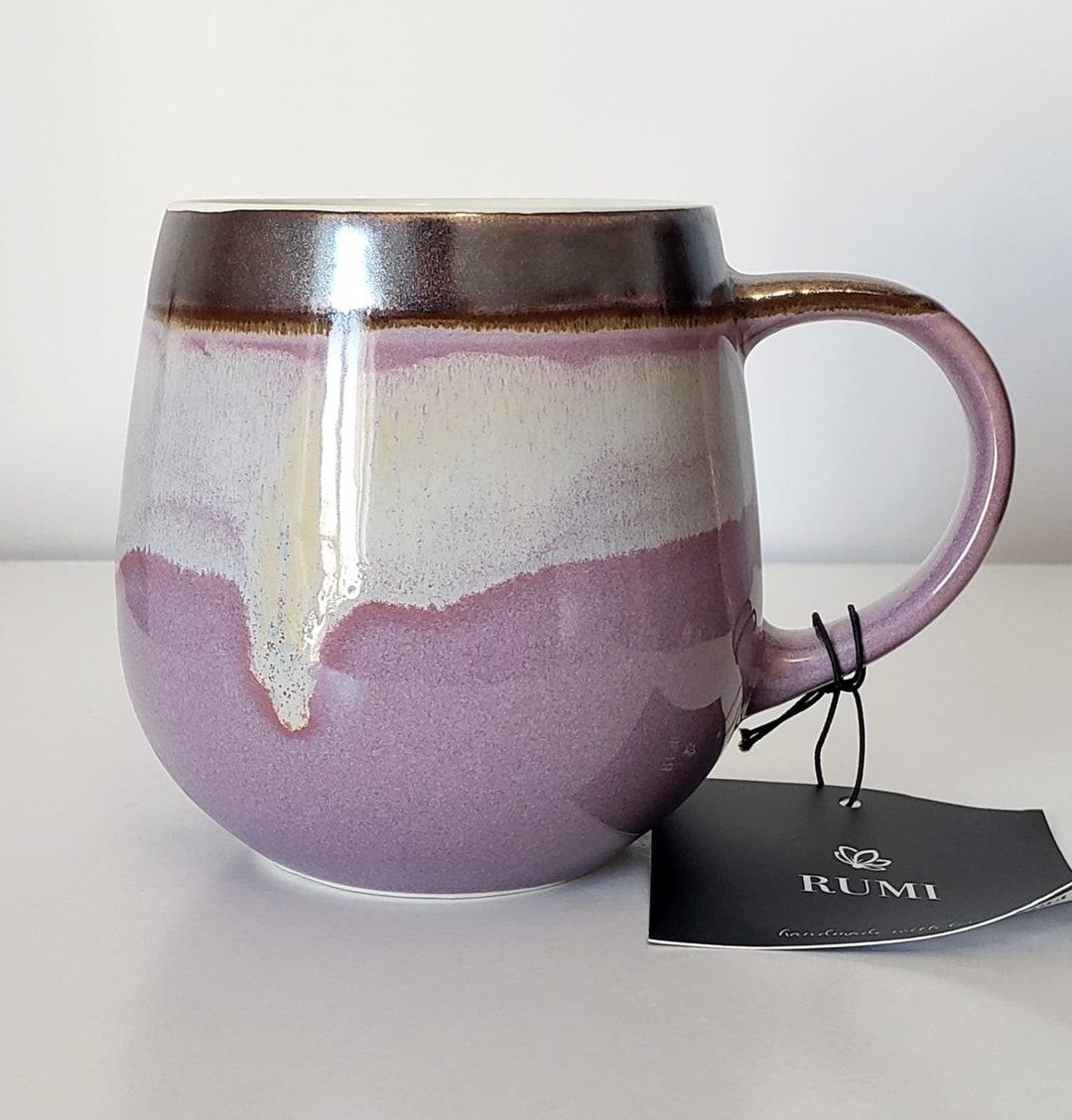 Potters Corner Coffee Mug Cup Ceramic Fire Glazed Purple Etsy