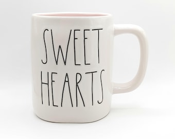 Taza de café Rae Dunn SWEET HEARTS de cerámica de 532 ml, regalo de San Valentín, taza romántica, regalo para ella.