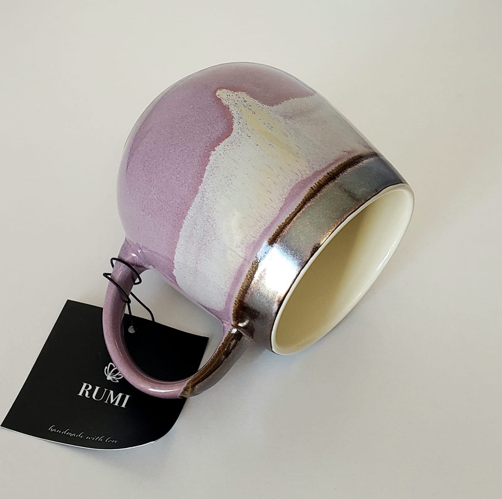 Potters Corner Coffee Mug Cup Ceramic Fire Glazed Purple Etsy