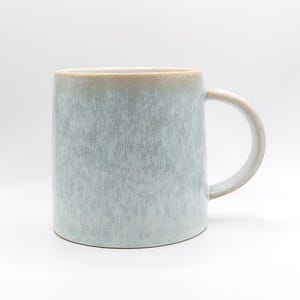 Fire Glazed Soft Green Mint Coffee Mug, Artisanal 18 Oz Ceramic, Farmhouse Style By The Old Pottery Company