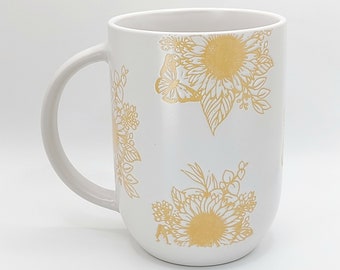 1pc Sunflower Carved Glass Mug With Handle, Vintage French Style Clear  Milk/coffee Tea Cup