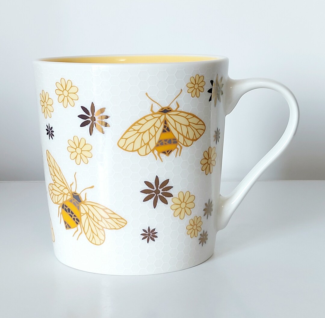 Queen Bee Coffee Mug by Heartland Hive Ceramic 22 Oz Bright Etsy