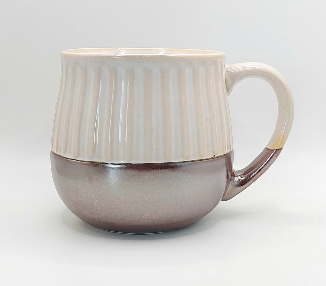 Luster Purple Fire Glazed Soft Pink Coffee Tea Mug Cup 18 Oz Ceramic by