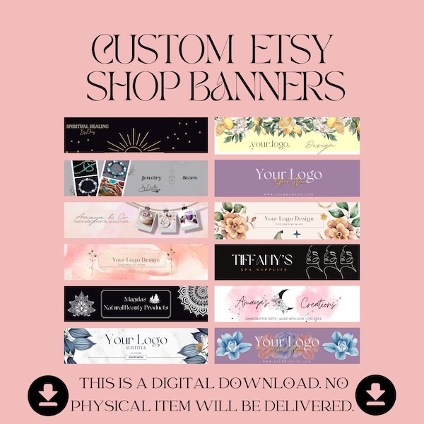 Etsy Banner Anpassung, nach Maß, Gestalten Sie Ihr Etsy Banner, personalisiertes Banner