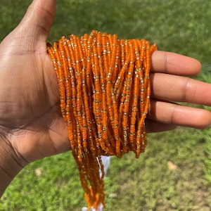 Tie on Waist beads, waist beads with crystals, luxury African waist beads, waist adornment, body jewelry, waist beads for weight tracking.