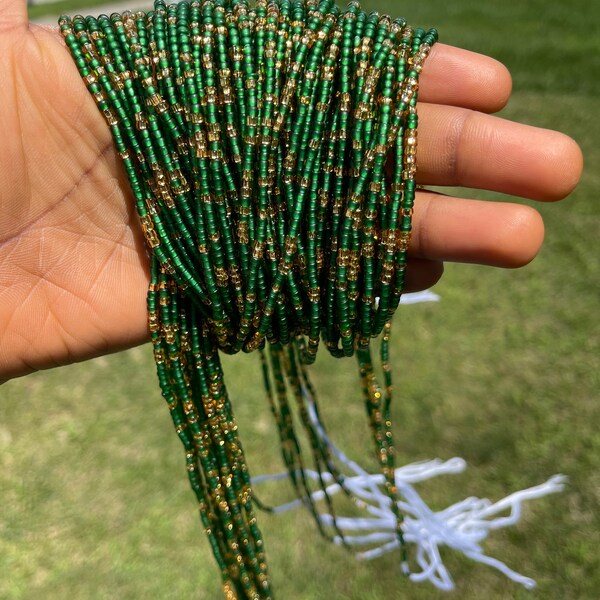 Tie on Waist beads, waist beads with crystals, luxury African waist beads, waist adornment, body jewelry, waist beads for weight tracking.