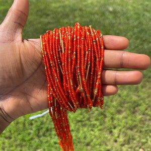Tie on Waist beads, waist beads with crystals, luxury African waist beads, waist adornment, body jewelry, waist beads for weight tracking.