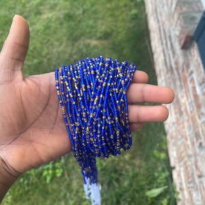 Tie on Waist beads, waist beads with crystals, luxury African waist beads, waist adornment, body jewelry, waist beads for weight tracking.